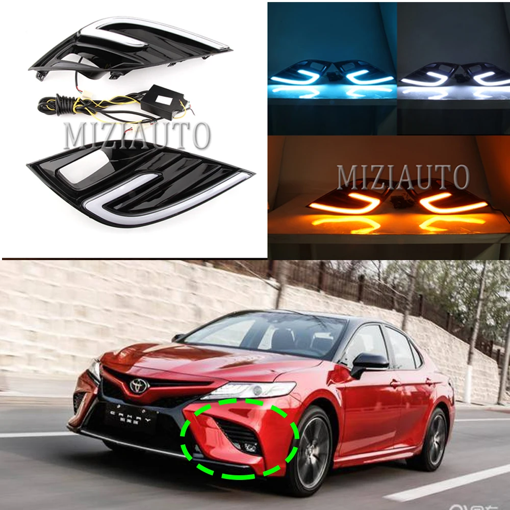 DRL головной светильник Дневной для Toyota Camry XV70 SE XSE 2018 2019 2020 Светодиодный дневной