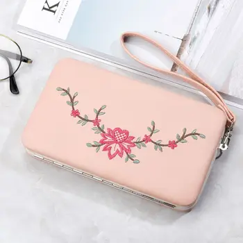 

2020 new ladies clutch bag small fresh embroidered box fashion casual multi-function wallet card holder ladies