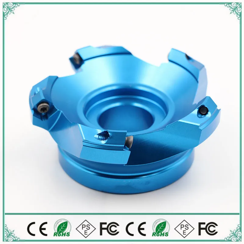 

KM12 Aluminum alloy Milling head material,50/63/80/100mm ultra-ligh tweigh CNC machine tool Insert the carbide SEKT1204