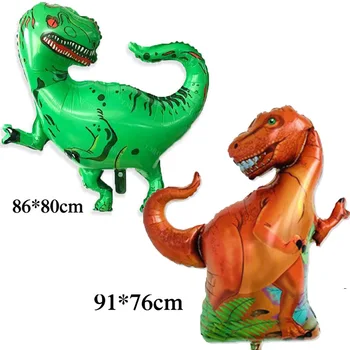 

wholesale 50pcs large size dinosaur balloon irregular style foil material dinosaur helium balloons for reseller