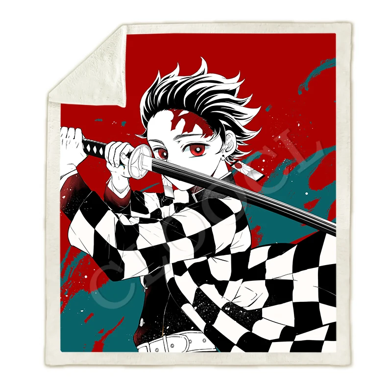 Blanket 6 Аниме демон убийца Kimetsu No Yaiba одеяла 3D принт Мода диван путешествия для подростков мужчин и женщин постельные принадлежности пледы одеяла плюшевое одеяло - Цвет: Blanket 6