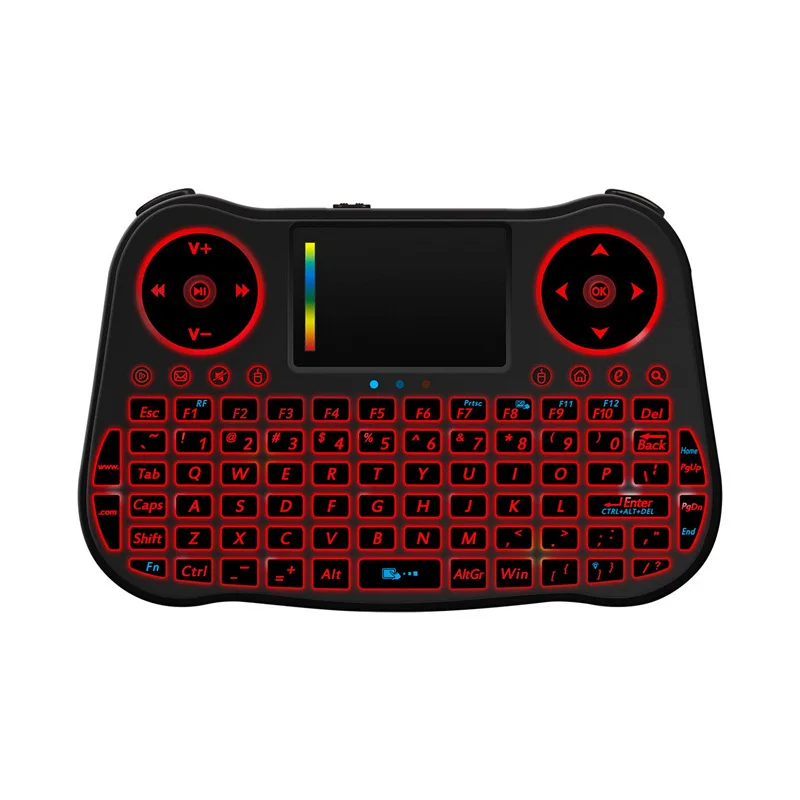 MT08 2,4 GHz Air mouse беспроводная сенсорная клавиатура QWERTY с подсветкой для tv Box PC Android