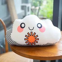Nouvelle coque en cuir 2021 amovible et lavable, impression d'expression double face, nuage météo, oreiller en peluche, nuage jouet