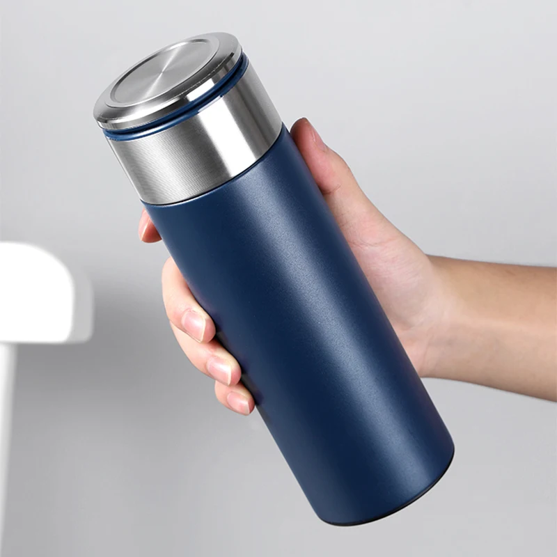 900ML 304 Stainless Steel Vacuum Insulated Water Bottle Thermostat Drink  Z-1 