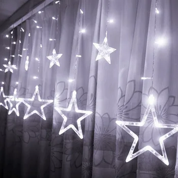 

138 LED Star Curtain String Light 8 Flashing Modes with Waterproof for Wedding Christmas Wedding YU-Home