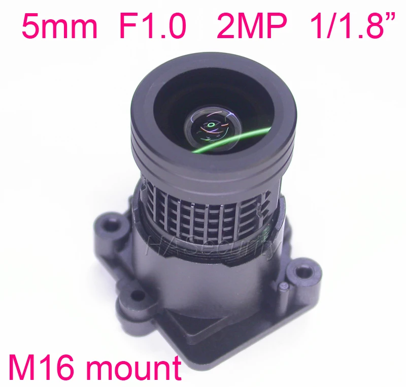 F1.0 Starlight 5 мм фокусное расстояние 2.0MP объектив 1/1. 8 &quotспециально для датчика