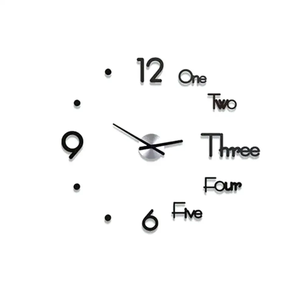 Новинка Высокое качество 3D современные настенные часы Наклейка