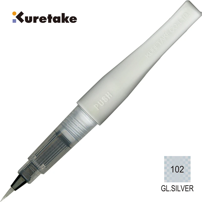 102 1 шт., Zig Kuretake, MS-55, подмигивание Стеллы, блестящая кисть, ручка, разноцветные блестящие цветные мягкие блестящие кисти, каллиграфия, ручки с надписями - Цвет: 102