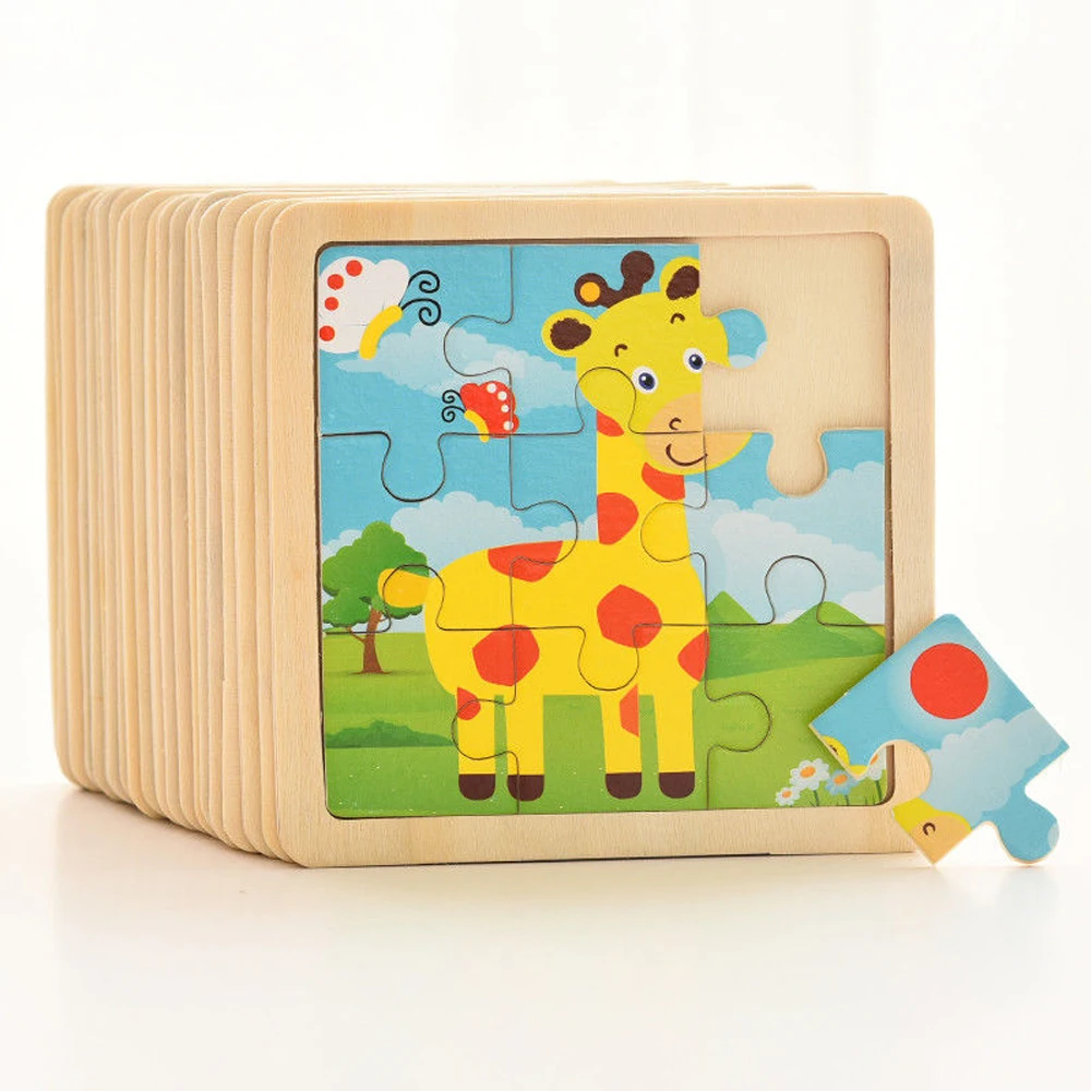 Развивающие детские игрушки для малышей 3d деревянные головоломки