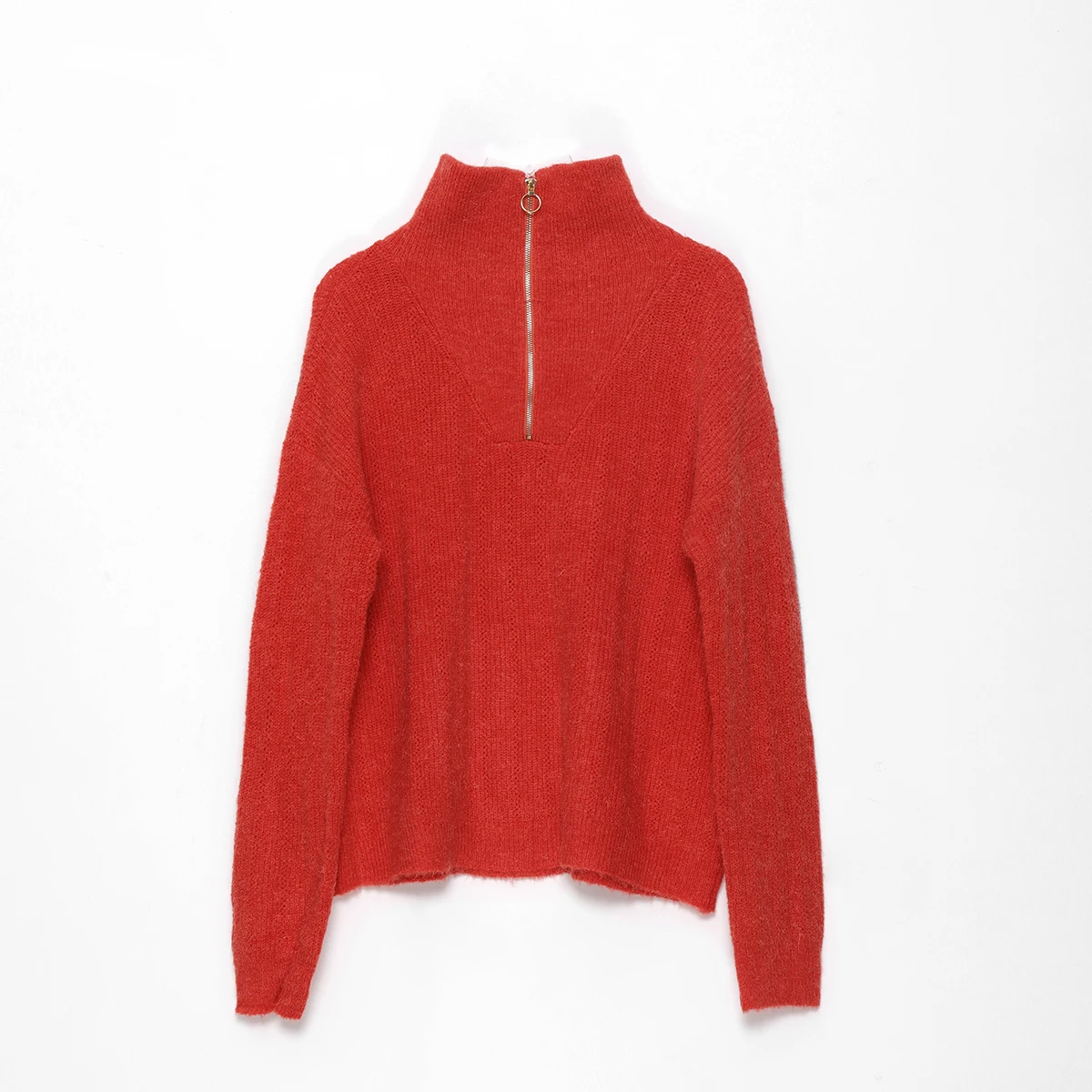 Turtleneck Knitted Pullover Women Winter Warm Long