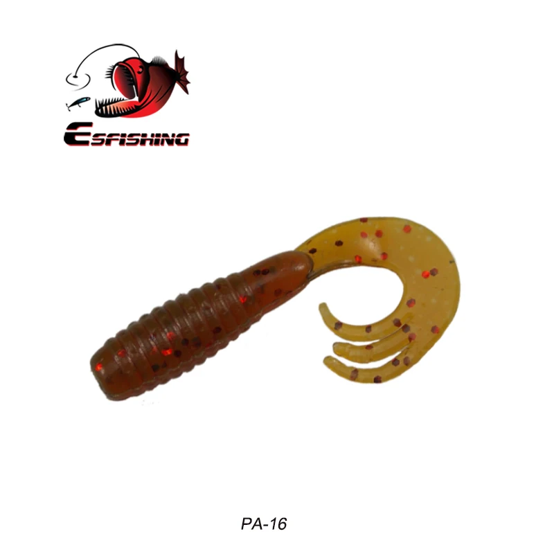 Esfishing приманка 10 шт. 5 см/1,6 г Esfishing триппле приманки для рыбалки в форме личинок Мягкие силиконовые кренкбейт запах снасти Морская Рыбалка - Цвет: PA16