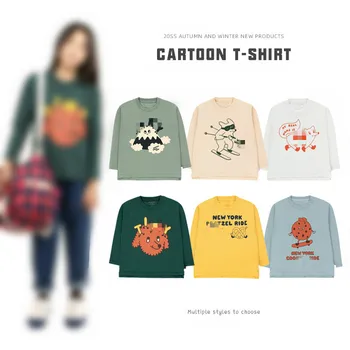 

Pre-sale 2020 Autumn and Winter TC Boys and Girls Long-sleeved T-shirt Children European and American Style Cotton Top