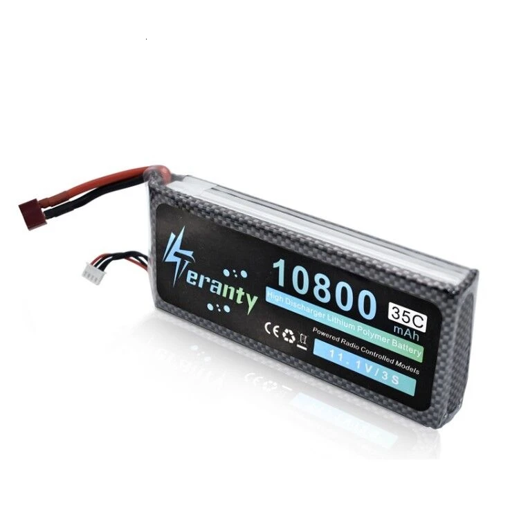 Teranty power 11,1 v 10800maH 35C Lipo аккумулятор для радиоуправляемого дрона, лодки, квадрокоптера, запасные части 3s 10000mah 11,1 v перезаряжаемая батарея