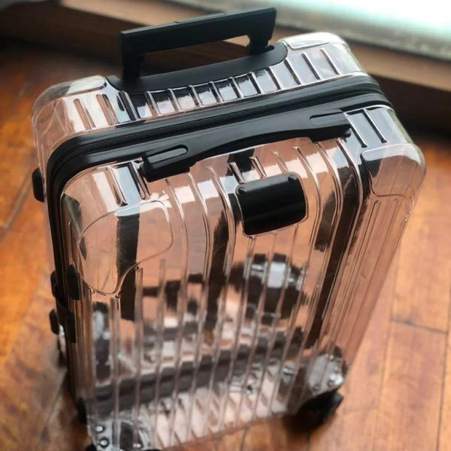 

High-end Trend Zipper Luggage 20/24 Inch High Quality Transparent PC Spinner Travel Bag Rolling Luggage