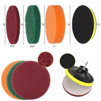 

16Pcs Scrub Pads Drill Power Brush Tile Scrubber Scouring Pads Cleaning Tool AU