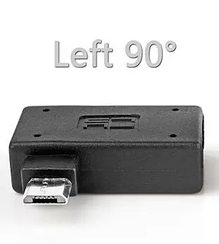 Left Микро адаптер USB 2,0 мама-папа микро OTG источник питания порт 90 градусов левый 90 правый угловой USB OTG адаптеры - Цвет: Left