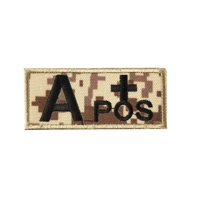 1 Вышитый кровяной значок с надписью A B O AB+ pos-значок для одежды, тактический боевой патч, значок, камуфляжные наклейки с петлей на крючке - Цвет: 1