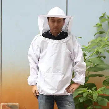 

Safe White Beekeeping Suit Bite Protection Unisex Defend Loose Clothes