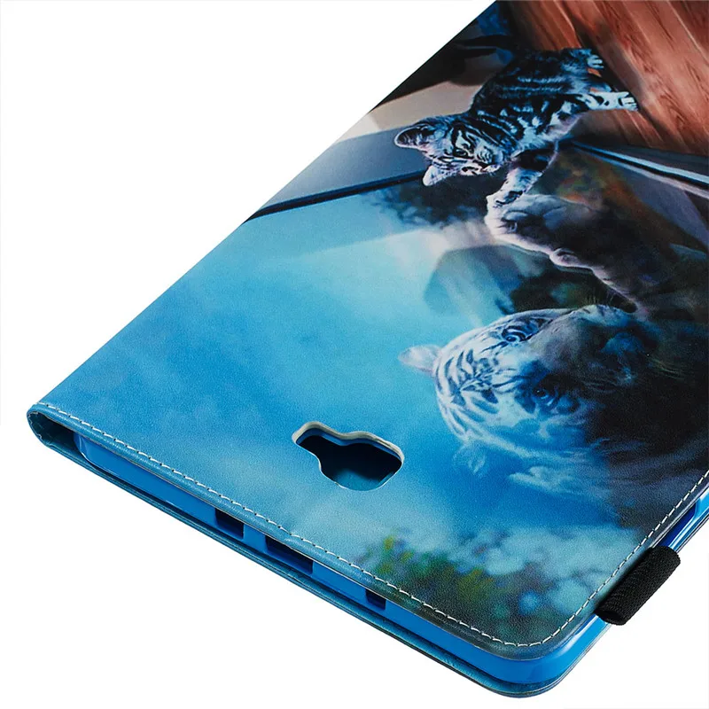 SM-T585 чехол для планшета samsung Galaxy Tab A A6 10," SM-T580 T580 T585 T585N Smart Cover Funda башня из мультфильма кошачий корпус