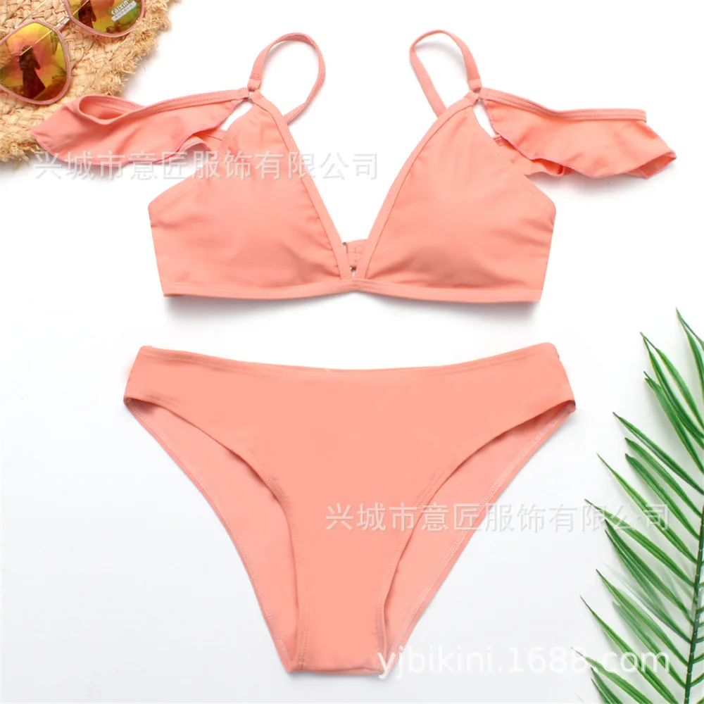 

Pure nylon stylish sexy bikini for swimsuits in Europe and America in 2019