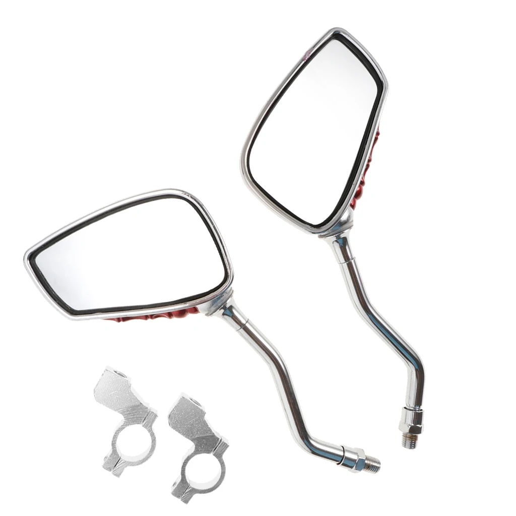 2pcs 360 Degree Handlebar Rearview Mirror Skull Hand Adjustable for MTB Mountain Road Cycling Motorcycle Accessories