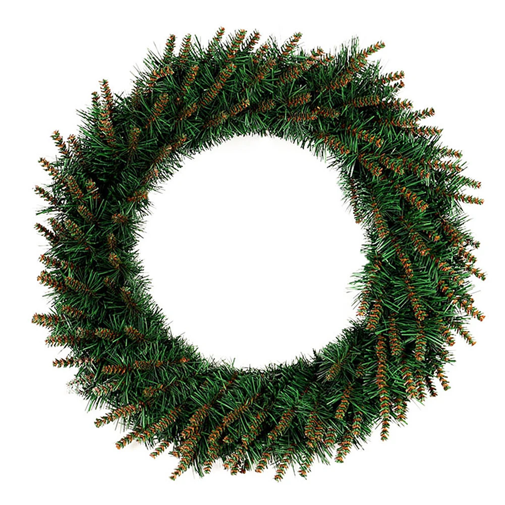 30/40cm Xmas Tree Hanging Artificial Green Flower Wreath with Light Christmas Party Decor Flower Garland Pendant Home Ornament - Цвет: 40cm