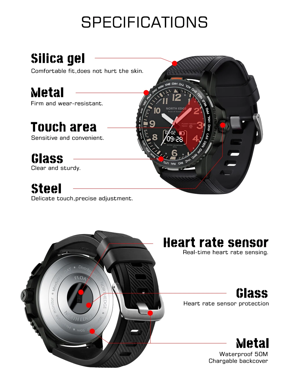 Esportes ao ar Inteligente à Prova Cardíaca em Execução Livre Toque Completo Drunning Água Freqüência Tela Dupla Assista Foto Informação Bluetooth Relógio Estudante 10 Cheap Relógios inteligentes