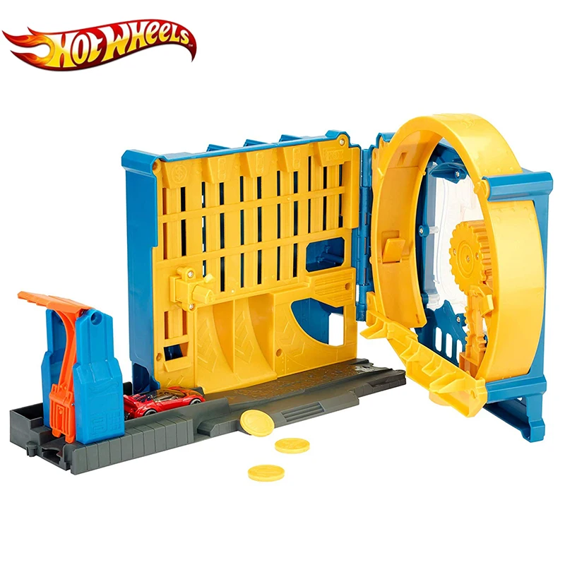 Hot Wheels машинка трек городская тема здание детские игрушки супер банка шоковой заморозки из быструю доставку GBF96 трек аксессуары для дня рождения для маленьких мальчиков
