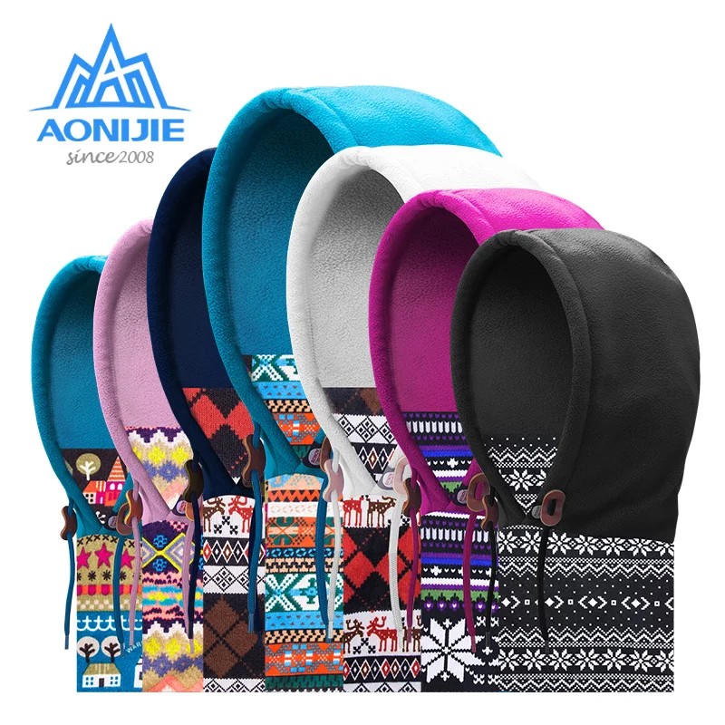 AONIJIE E802, мужская, женская, взрослая, двухслойная, зимняя, термальная, флисовая, Балаклава, покрытие для лица, лыжная шапка, маска, шарф для бега, велоспорта