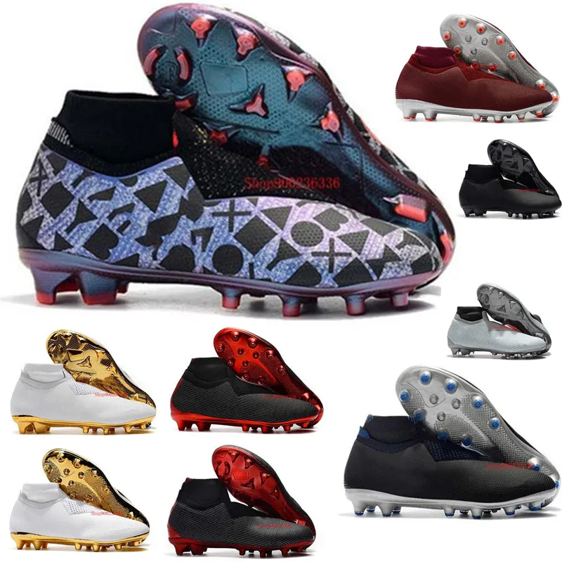 

2020 New Hot selling Cheap Mens Football Boots Active Red Chrome soccer Shoes cleats Firm Ground boot Outdoor Sport Sneakers