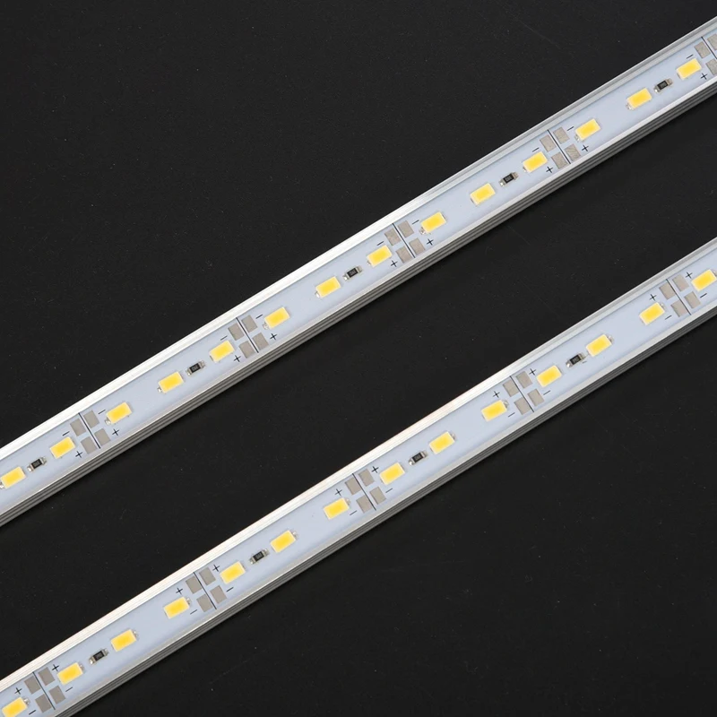 Новая одежда для маленькой девочки 2x50 см, 12 В, 36 светодиодный 5630 SMD жесткий полосу светильник Алюминий оболочки с конец Кепки теплый белый