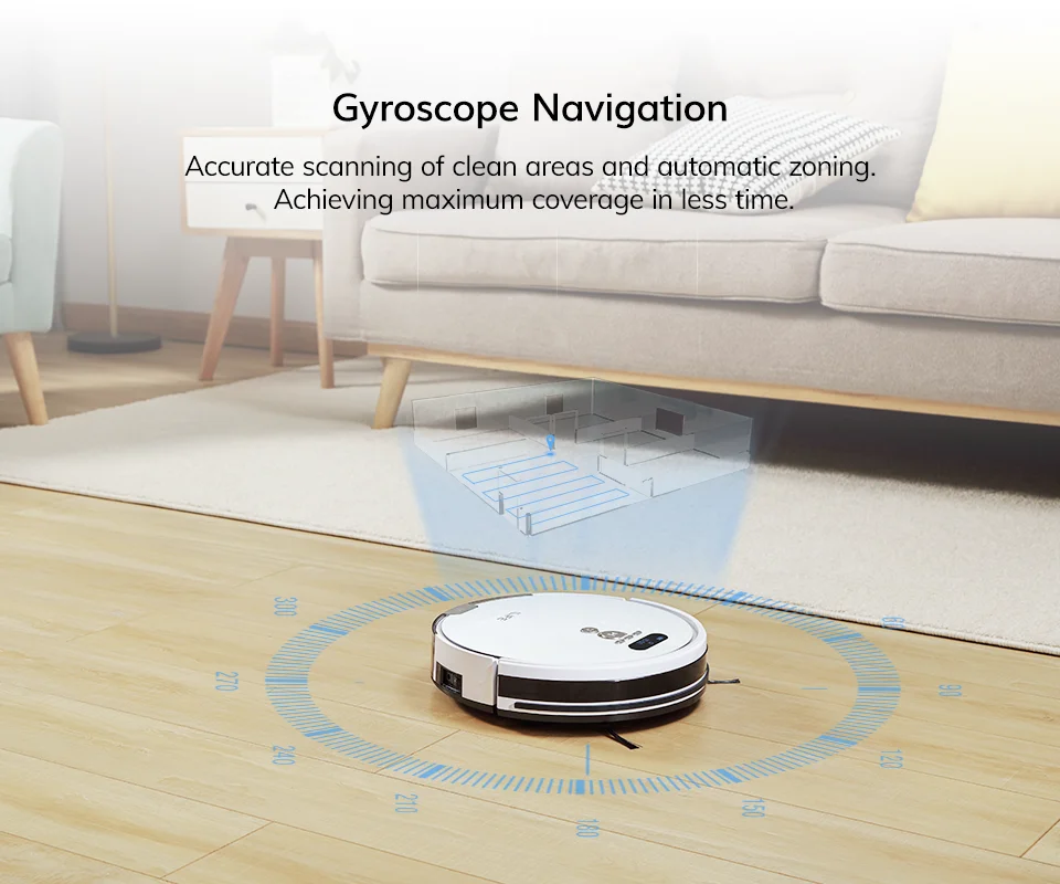ILIFE V8 Plus Wet Mop Navigation Planned Robot Vacuum Cleaner