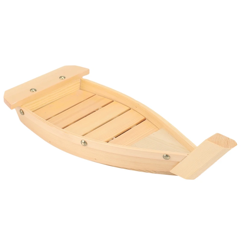 42X17X7.5Cm Japanese Cuisine Sushi Boats Tools Wood Handmade Simple Ship Sashimi Assorted Cold Dishes Tableware Bar | Дом и сад