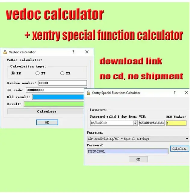 2020 Hot Sell Das Xentry Special Function Calculator Fdok Vedoc Calculator Keygen For Mb Star C3 C4 C5 C6 Aliexpress
