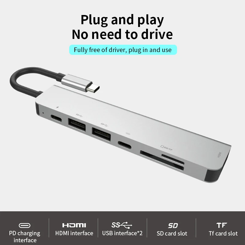 Mosible USB 3 0 type C концентратор к HDMI адаптер для смартфона MacBook Pro/Air 2018 4K Thunderbolt TF SD