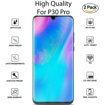 

For Huawei P30 Pro Tempered Glass Screen Protector Full Protection Phone Protective Screen