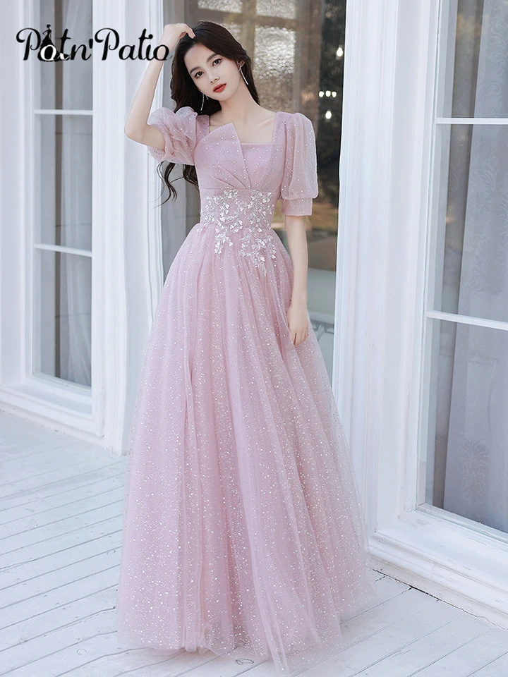 Long Tulle Evening Dresses, Engagement Evening Dress