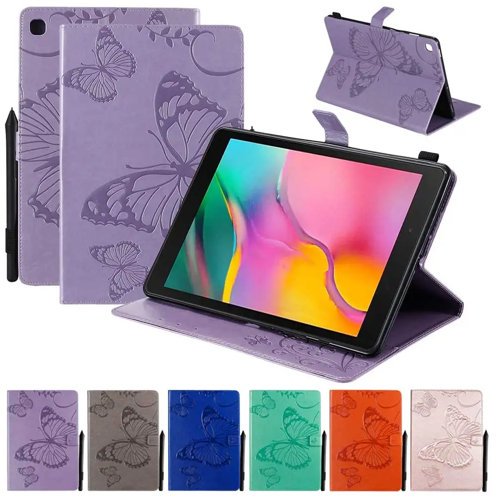

Butterfly Embossing Tablet Cover For Samsung Galaxy Tab S5e 10.5 SM-T720 SM-T725 PU Leather Auto Sleep Wake Smart Case