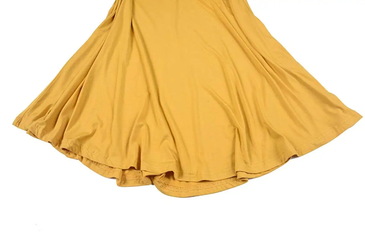 

AO917 Womens Comfy Tunic Short Sleeve Solid T-Shirt Dress