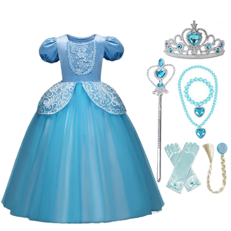 Girls Halloween Costume Cosplay Princess Dress For Kids Carnival Party Fancy Dress Up Children Disguise Clothes 4-10Years