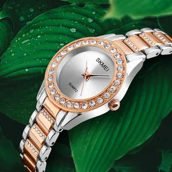 

Women Fashion Inlay Rhinestone Watches Waterproof Simple Business Watch Ladies Watch A66