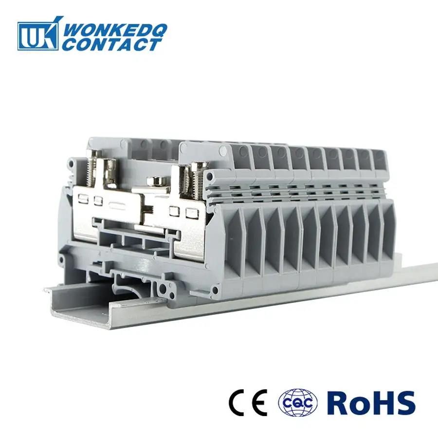 

DIN Rail Terminal Block URTK/S Instead of PHOENIX CONTACT Connector Screw Connection Test Disconnect Terminal block 10Pcs