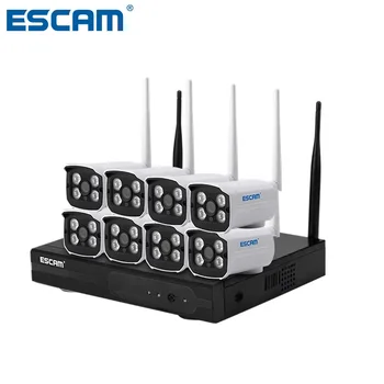 

ESCAM WNK803 8ch 720P Wireless NVR kit Outdoor IR Night Vision IP Camera wifi Camera kit Home Security System Surveillance