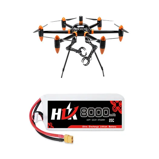 US $474.14 HLK 8000mAh 25C 6S 222V LiPo Battery For UAV Drone