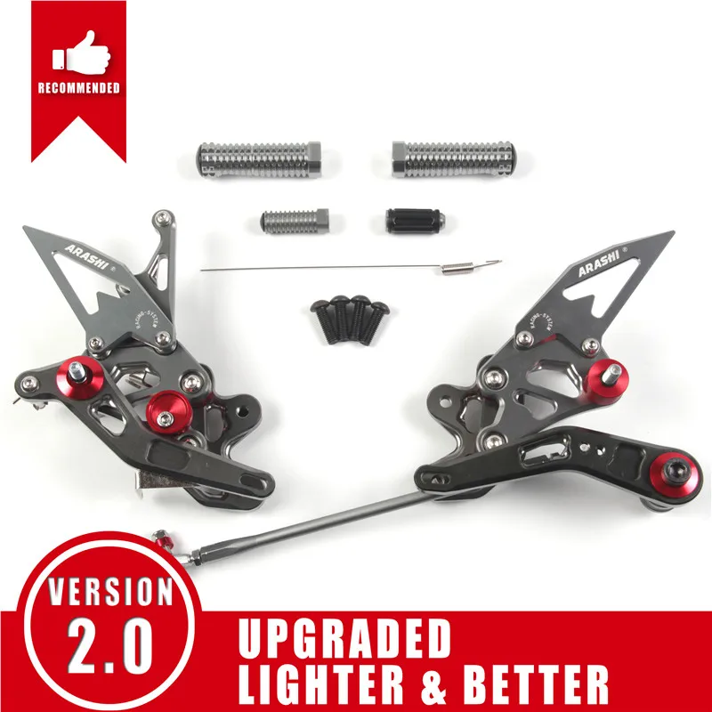 Arashi мотоциклист подножки для SUZUKI GSXR GSX-R 600 750 2011- CNC Регулируемые подножки Rearset GSXR600 GSXR750 2012 - Цвет: Gray