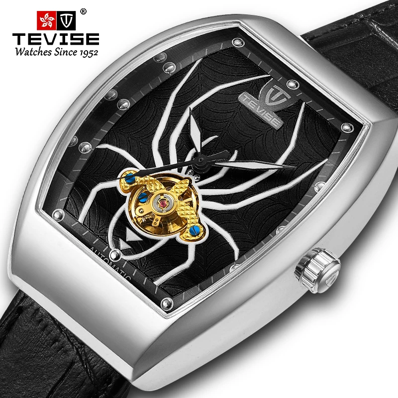 

TEVISE Fashion Luxury Automatic Men Watch Spider Design Tourbillon Mechanical Watch Business Military Clock Relogio Masculino