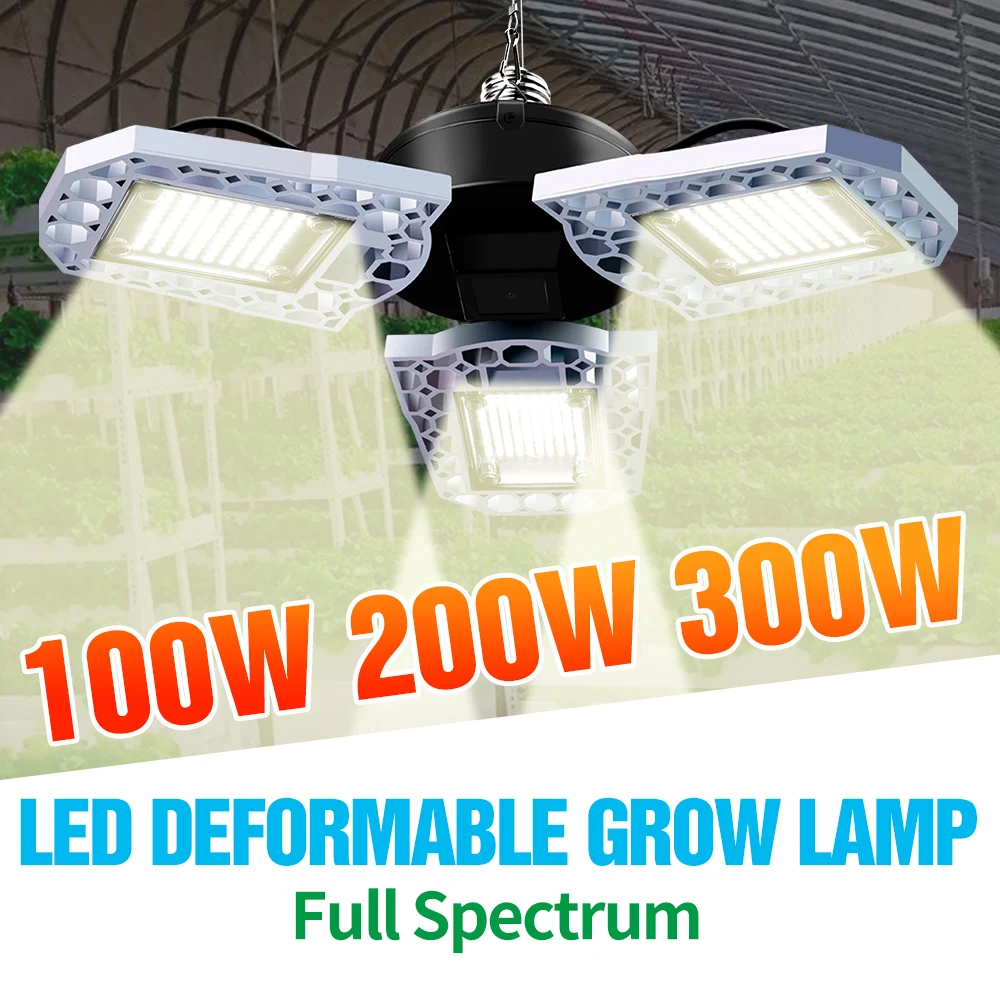 

Sunshine Phyto Grow Light E27 Plant Lamp 100W 200W 300W Waterproof Seedling Fito Lamp LED Full Spectrum Flower Seed Growth Light