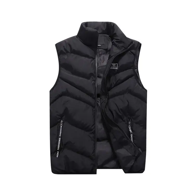 Lusumily Women Jacket Sleeveless Vest Female Winter Casual Coats Cotton-Padded Women's Vest Thicken Waistcoat Plus Size 4XL - Цвет: Black