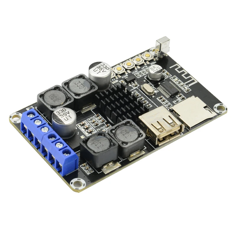 TPA3116 Bluetooth Receiver Amplifier Dual Channel 2*50W Digital Audio Amplifiers Board TF Card U Disk Player With Remote Control