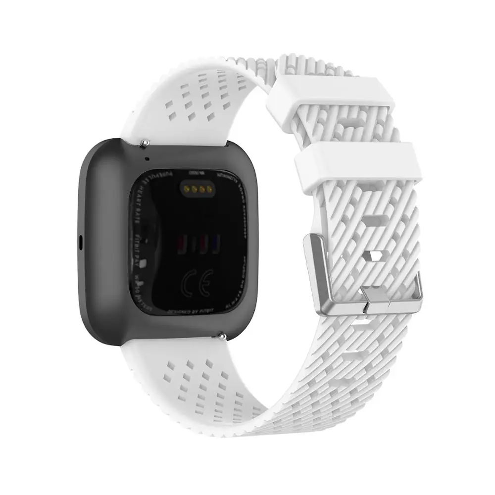 Для Versa силиконовая дышащая повязка для Fitbit Versa 2 сменный ремешок для часов браслет ремешок для Fitbit lite Смарт-часы - Цвет: Белый